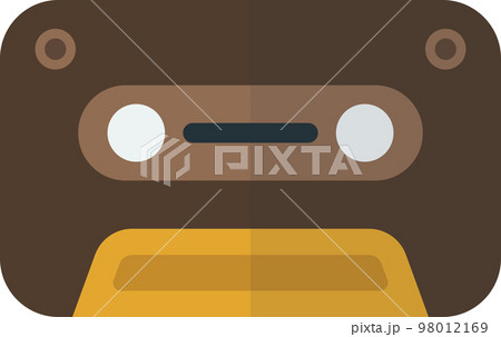 cassette illustration in minimal style cassette illustration in minimal style 98012169