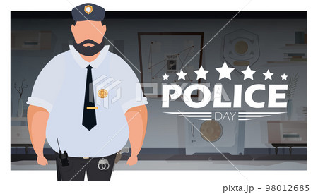 Poster Police Day Defender's Day. Vector. 98012685