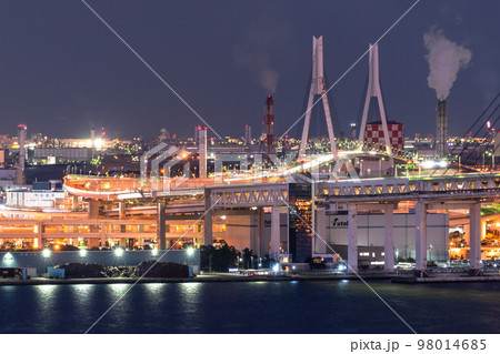《神奈川県》横浜ベイエリア・港湾の夜景 98014685