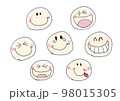 表情豊かな顔の素材　手書きの温かいイメージの顔 98015305