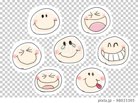 Expressive face material Handwritten warm image of the face 98015305
