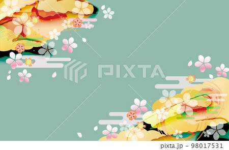 春の背景イラストフレーム 98017531