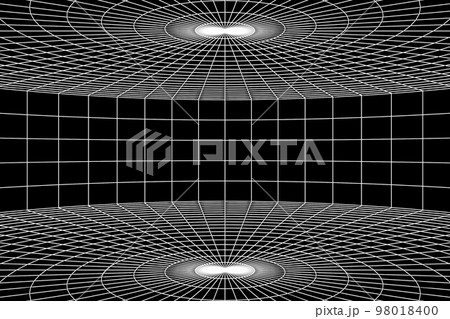 black space with perspective grid line, 3d rendering black space with perspective grid line, 3d rendering 98018400