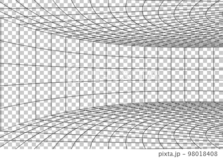 space with  perspective grid line, 3d rendering 98018408