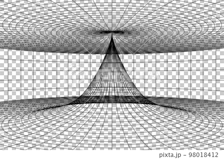 space with perspective grid line, 3d renderingのイラスト素材 [98018412] - PIXTA