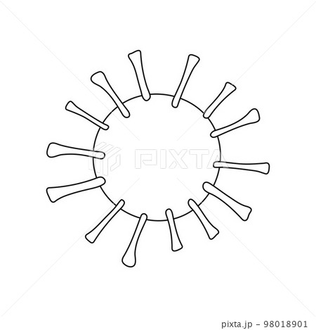 Coronavirus vector outline symbol Coronavirus vector outline symbol 98018901
