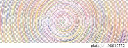 カラフルなグルグル模様　色鉛筆画　3：1　イラスト背景素材 98019752