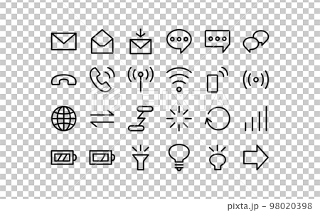Communication equipment related icon set ①-2 Communication equipment related icon set ①-2 98020398