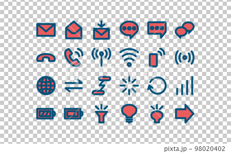 Communication equipment related icon set ①-7 98020402