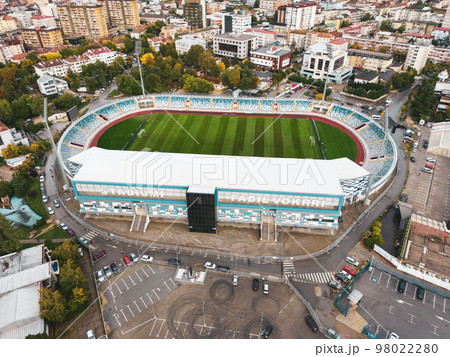 Fadil Vokrri Stadium. Pristina City Aerial View, Capital of Kosovo. Balkans. Europe. Fadil Vokrri Stadium. Pristina City Aerial View, Capital of Kosovo. Balkans. Europe. 98022280
