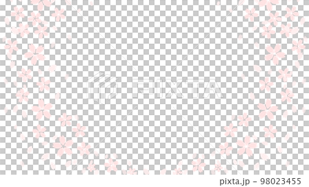 Background frame illustration surrounded by cherry blossom petals Background frame illustration surrounded by cherry blossom petals 98023455