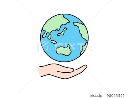 手と地球 SDGs アイコン 手と地球 SDGs アイコン 98023593