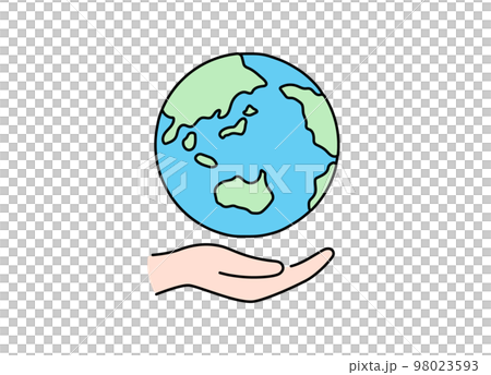 Hand and earth SDGs icon Hand and earth SDGs icon 98023593