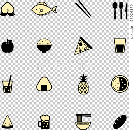 簡單的食物彩色插畫 簡單的食物彩色插畫 98024570