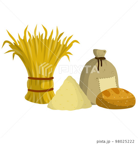 Sheaf of hay. Countryside wheat ears. Sheaf of hay. Countryside wheat ears. 98025222