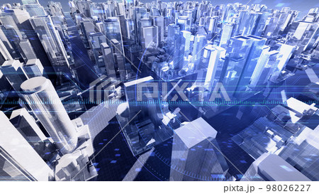 スマートシティ デジタル 人工知能 都市 街 ネットワーク テクノロジー 通信 3D イラスト スマートシティ デジタル 人工知能 都市 街 ネットワーク テクノロジー 通信 3D イラスト 98026227