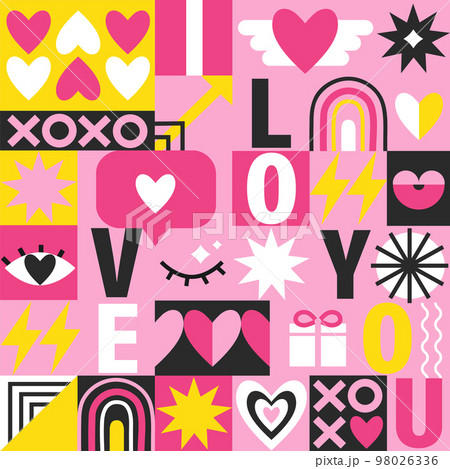 Valentines day seamless pattern. 98026336