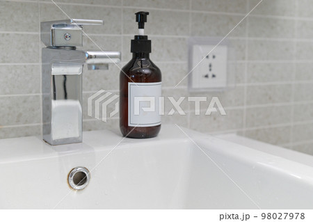 sink and faucet in white modern bathroom sink and faucet in white modern bathroom 98027978