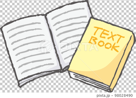 教科書と開いたノート 98028490