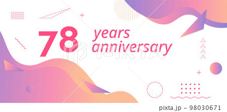 78th anniversary logo, birthday celebration. 98030671