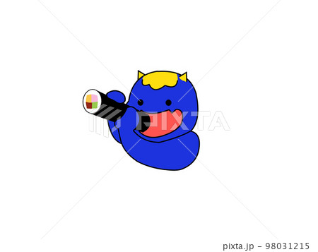 恵方巻を食べる青鬼 98031215