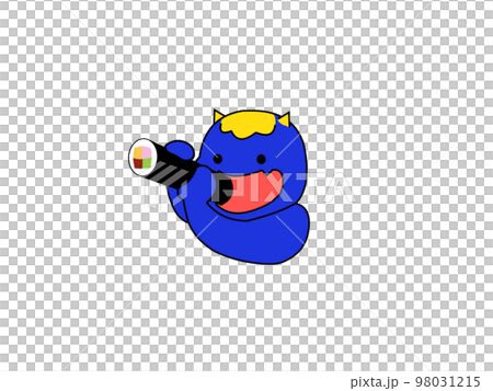 恵方巻を食べる青鬼 98031215