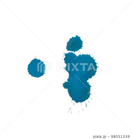 Oval blot blue round a watercolor illustration 98031339