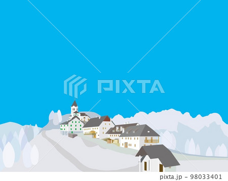 モンテ・サント・ディ・ルッサリ　monte　santo　di　lussari　ウディネ　イタリア　冬 98033401