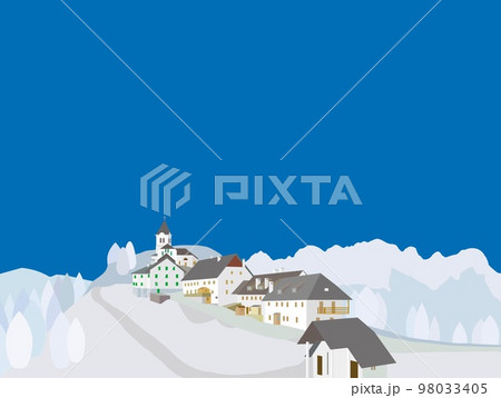 モンテ・サント・ディ・ルッサリ　monte　santo　di　lussari　ウディネ　イタリア　冬 98033405