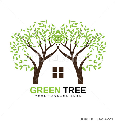 Tree Logo, Green Trees And Wood Design, Forest Illustration, Trees Kids Games Tree Logo, Green Trees And Wood Design, Forest Illustration, Trees Kids Games 98036224