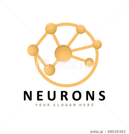 Premium Vector | Neuron logo or nerve cell logo design illustration  template icon with vector concept