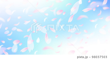 桜　花びら　風景　背景 98037503