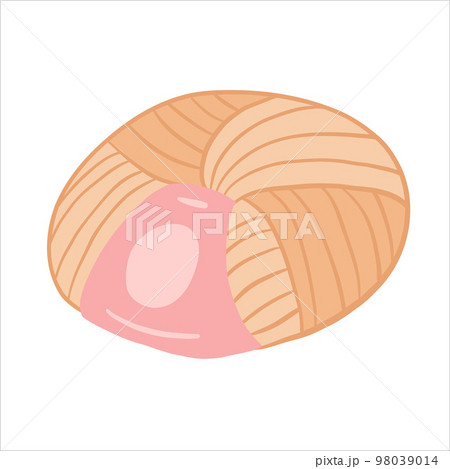 Vector illustration colored in doodle style. Yarn for knitting Vector illustration colored in doodle style. Yarn for knitting 98039014