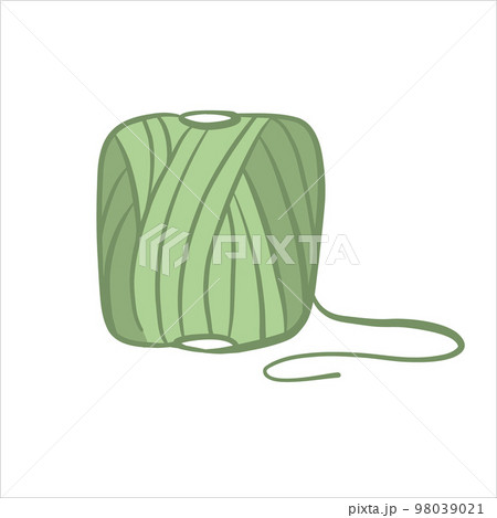 Vector illustration colored in doodle style. Yarn for knitting Vector illustration colored in doodle style. Yarn for knitting 98039021