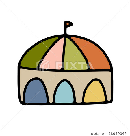 Doodle house. Sketch scribble style. Hand drawn build vector illustration Doodle house. Sketch scribble style. Hand drawn build vector illustration 98039045