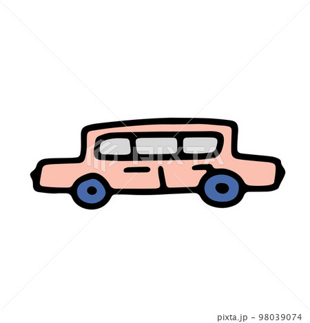 Doodle car. Funny sketch scribble style. Hand drawn toy car vector illustration Doodle car. Funny sketch scribble style. Hand drawn toy car vector illustration 98039074