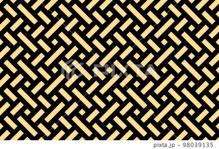 Abstract geometric pattern. A seamless vector background. Gold and black ornament. Graphic modern pattern. Simple lattice graphic design 98039135