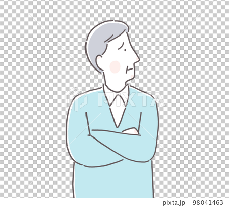 困った顔のおじいいちゃん 困った顔のおじいいちゃん 98041463