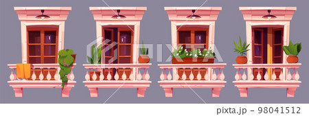 Old apartment house with classic windows Old apartment house with classic windows 98041512