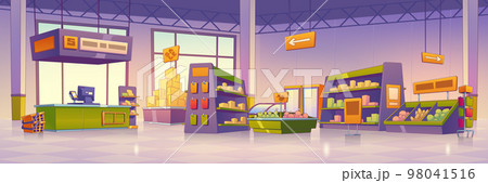Supermarket store interior design Supermarket store interior design 98041516