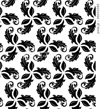 Floral Seamless Vector Pattern With Leaves 98042080