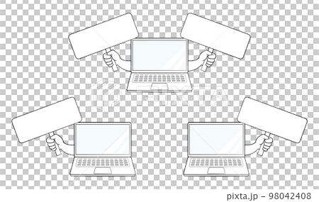 Set of laptops with square board Set of laptops with square board 98042408