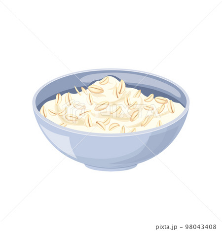 oatmeal bowl cartoon vector illustration oatmeal bowl cartoon vector illustration 98043408