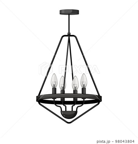 style chandelier cartoon vector illustration 98043804