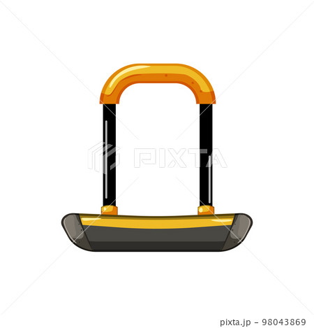 vehicle bicycle lock cartoon vector illustration 98043869
