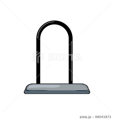 road bicycle lock cartoon vector illustration road bicycle lock cartoon vector illustration 98043873