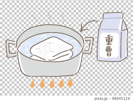 Hot water, baking soda, towel 98045129