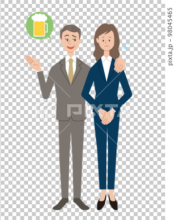 部下の女性に飲み会を強要するセクハラ男性上司 98045465