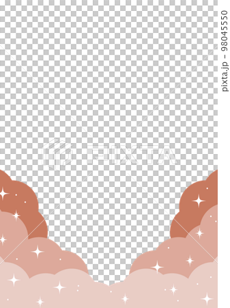 Cute background frame material of orange fluffy clouds Cute background frame material of orange fluffy clouds 98045550