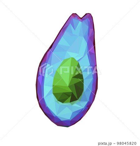 Low poly avocado 98045820